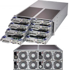 Super F619P3-FT,Front 8xNode, 2xLGA3647, Video, SIOM,2x Int 3.5" SATA3 Bays,IPMI,D4(1.5TB),4U/R2200W