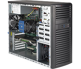 Super 5039C-T, C246/LGA1151, 4x PCI-e,Video, HD Audio, 2x GB Lan,4x 3.5" Bay,D4/64GB,Mid-Tower,500W