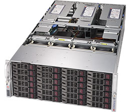 Super 8049U-E1CR4T,4xLGA3647,16x PCI-e,Video,4x10GB/RJ45,24x HS 3.5" SATA3+R,IPMI,D4(12TB),4U/R1600W