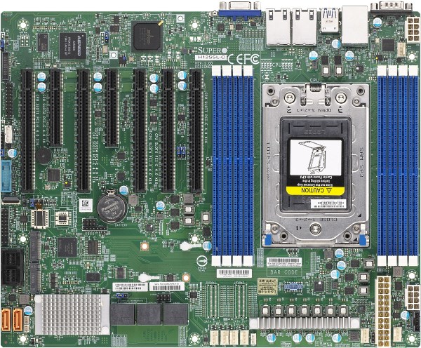 Supermicro H12SSL-C, 1x AMD 7002/Socket SP3,7xPCIe,VGA,2x GB/BCM5720,8x SAS3+R/3008,IPMI,DDR4(2TB)