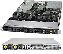Super 1029UX-LL2-C16,2x Gold 6246+192GB D4,Video,4x 1GB,8x HS 2.5" SAS3(S3108)+2x NVMe,IPMI,1U/R750W