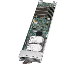Super MiroBlade MBi-6119M-C2, E-2200/LGA1151, 2x GB/i350, 2x 2.5" SAS3(3008/IT) Drives,IPM,D4(128GB)