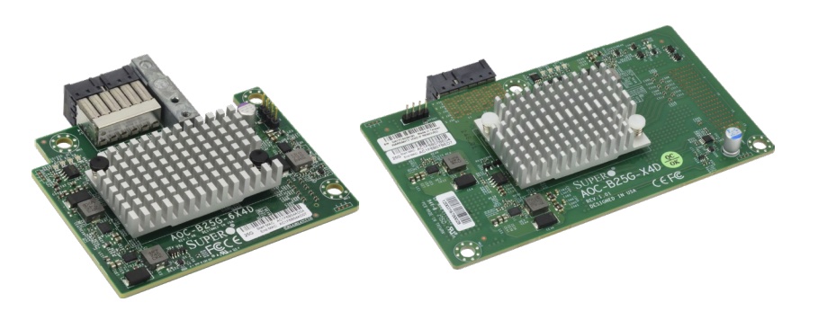 SuperBlade AOC-B25G-X4D-O, SuperBlade 2-port 25GbE Mezzanine Card