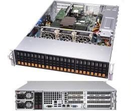 Super 2114S-WN24RT,1x AMD 7002,Video,2x 10GB/BCM57416,24x HS 2.5" U.2 NVMe,IPMI,D4(4TB),2U RM,R1200W