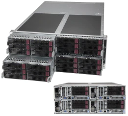 Super F2014S-RNTR, 4x Node FT,1x AMD 7002, Video,AIOM LAN, 8x HS SATA Bays,IPMI,D4(1TB),4U RM,R2200W
