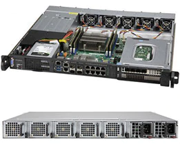 Super 1019D-4C-RAN13TP+,D-2123iT-2.2Ghz/4C/8T,VGA,9x1G&4x10G/SFP+,2x2.5" Bays,IPMI,D4(512G),1U,R800W
