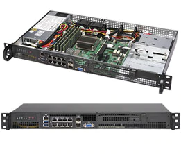 Super 5019A-FTN10P, Atom C3758, Video,8xGB+2xGB/SFP,4x2.5 or 1x3.5" Bays,IPMI,D4(256G),1U/200W AC-DC
