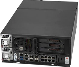 Super E403-9D-4C-FRDN13+,D-2123iT-2.2Ghz/4C/8T,VGA,9xGB & 4x10G/SFP+,4x2.5",IPMI,Box PC,600W DC