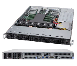 Super 1114CS-TNR,1xAMD 7003,2xPCIe 4,VGA,LAN via 2xAIOM,10x HS 2.5" HS Bays,IPMI,D4(4TB),1U RM,R860W