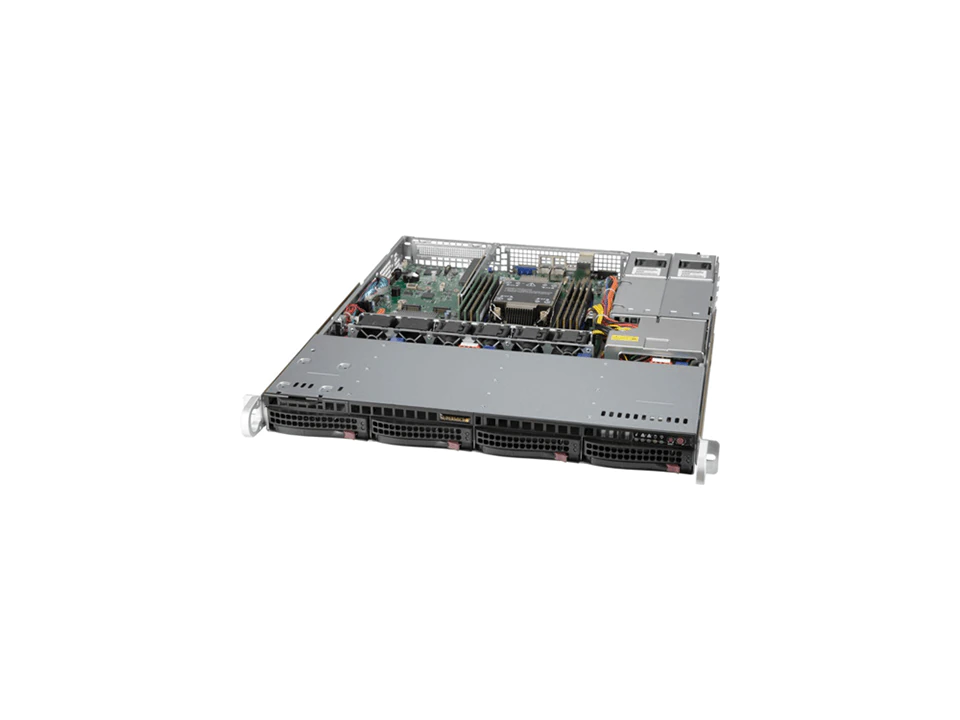 Super 510P-MR, 1x LGA-4189,1xPCIe4.0,Video,2x GB/i350, 4x HS 3.5" SATA3 Bays, IPMI, D4(2TB),1U/R400W