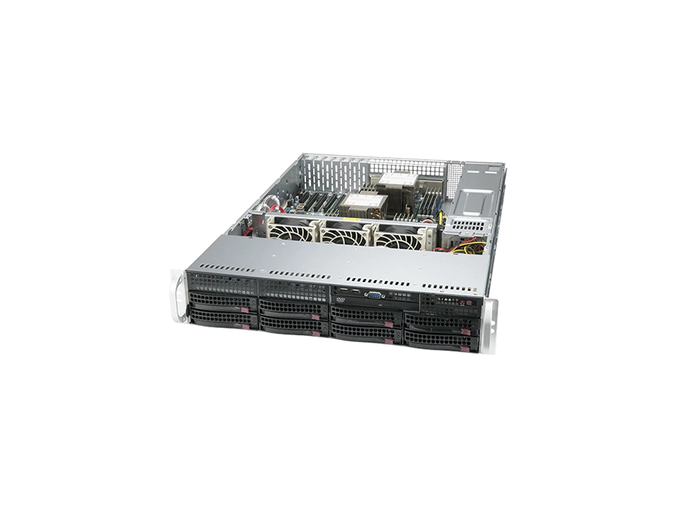 Super 620P-TR, 2x LGA-4189, 6x PCIe4.0, Video, 2x GB LAN,8x HS 3.5" SATA3 Bays,IPM,D4(4TB),2U/R1200W