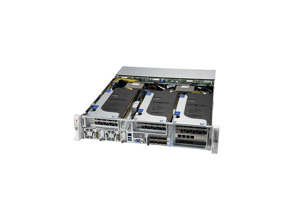 Super 220HE-FTNRD,F I/O,2xLGA-41589,4xPCIe4,Video,AIOM,6xHS 2." SAS/NVMe,IPMI,D4(12TB),2U/R1300W,DC