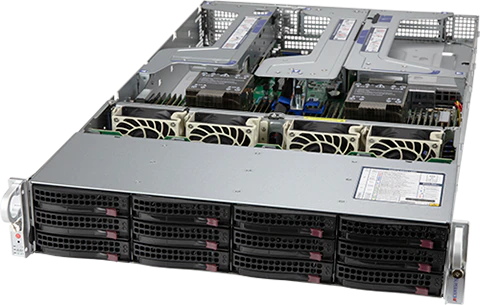 Super 620U-TNR,2xLGA-4189,8xPCIe4.0,Video,Flexible LAN,12xHS 3.5" SATA3/NVMe+R,IPM,D4(8TB),2U/R1200W