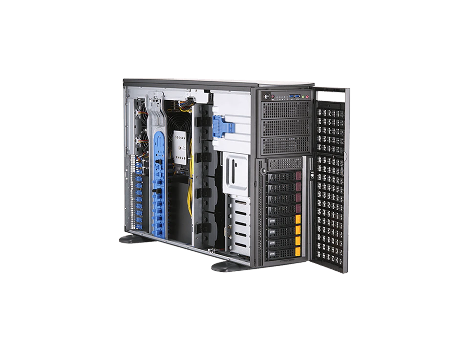 Super 740GP-TNRT, 2x LGA-4189,7xPCIe4.0,Video,2x10GB,8x3.5" HS SATA3/NVMe,IPMI,D4(6TB),4U/Tower/R2KW