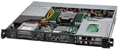 Super 110P-FRDN2T,Front IO,1xLGA4189,2xPCIe4.0,Video,2x10GB,2x2.5" Bay,1xM.2,IPMI,D4(2T),1U/R600W/DC