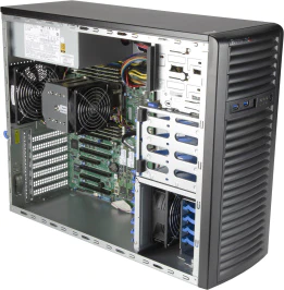 Super 3014TS-i,1xEPYC 7003,5xPCI-e 4.0, 2xGB NIC,4x3.5"+4x 2.5" Int Bay,2xM.2,IPMI,D4(2TB),Towr/800W