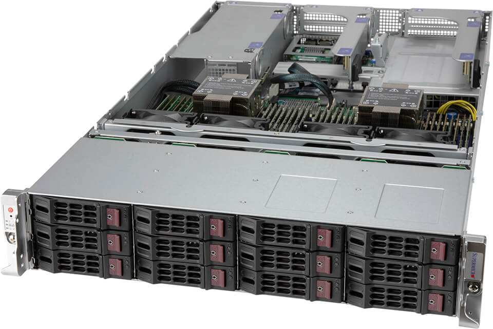 Super 620H-TN12R,2xLGA-4189,8xPCIe4,Video,2xAIOM Slot,12xHS 3.5" SATA/SAS/NVMe,IPM,D4(8TB),2U/R1200W