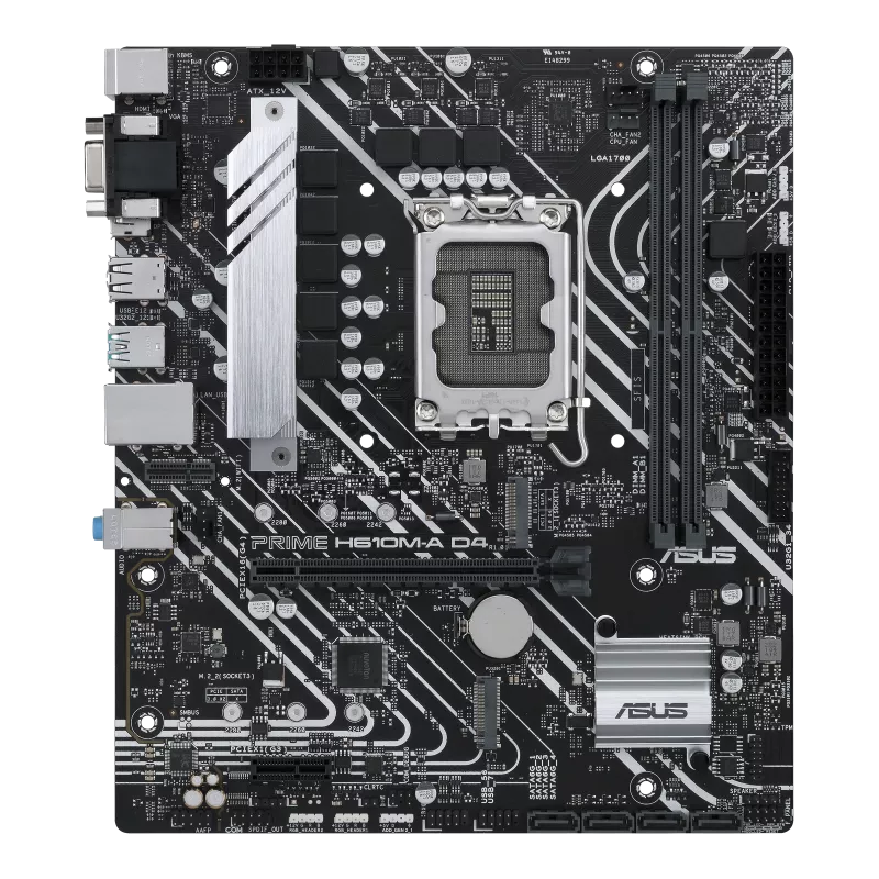ASUS PRIME H610M-A D4-CSM H610 LGA1700 Max64GB DDR4 PCIe DP D-Sub HDMI mATX