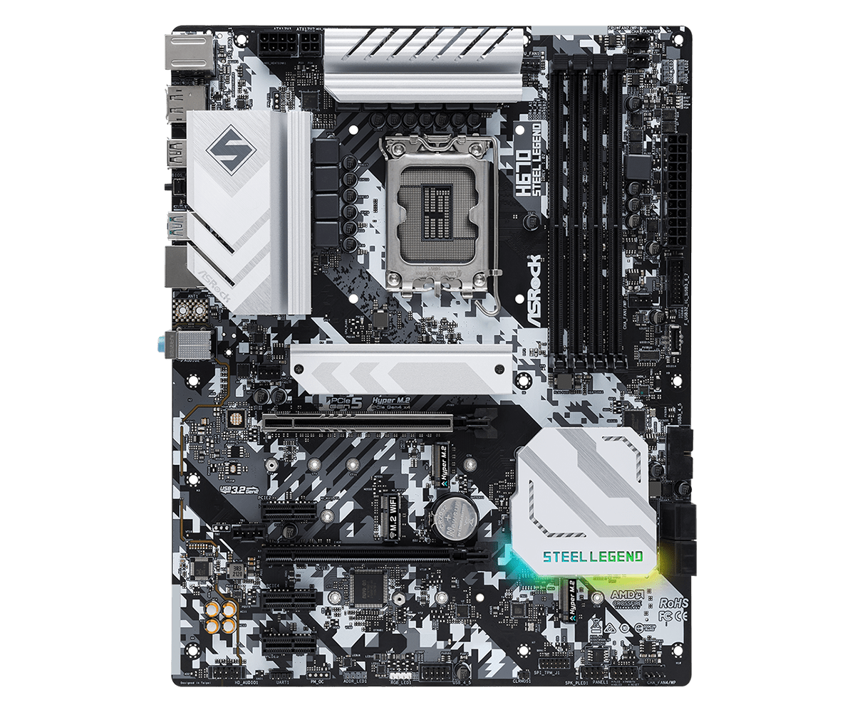 ASRock H670 STEEL LEGEND H670 LGA1700 Max128GB DDR4 ATX