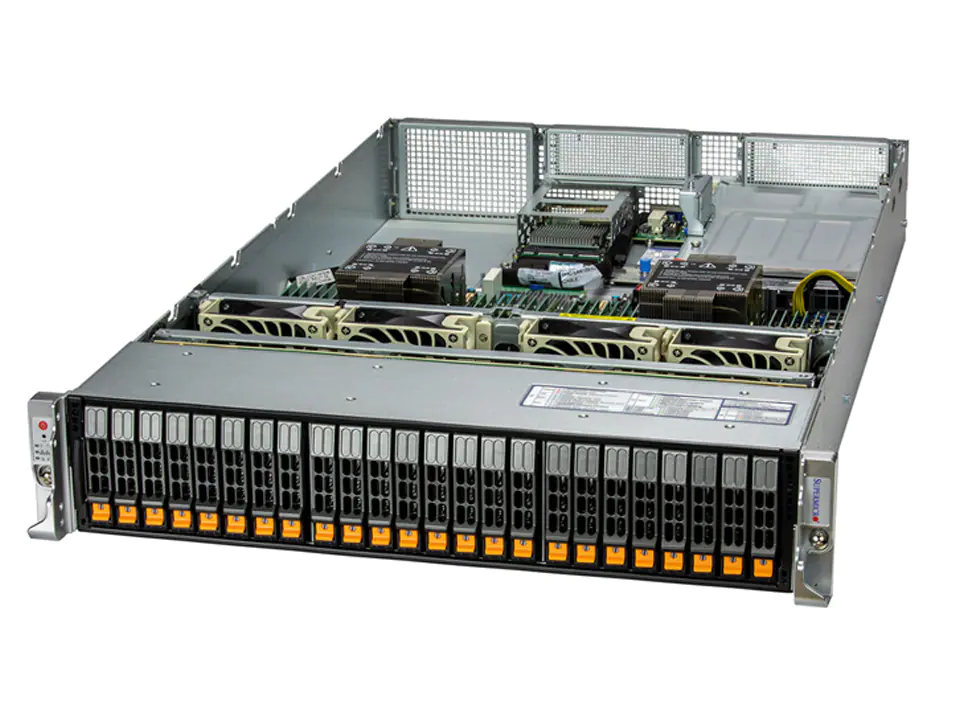 Super 220H-TN24R,2xLGA-4189,8xPCIe4.0,Video,AIOM Slot,24xHS 2.5" SAS3/NVMe4,IPMI,D4(12TB),2U/R1620W
