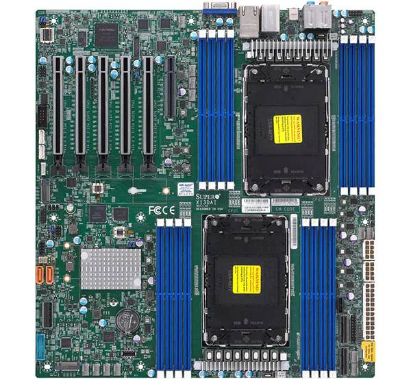 Super X13DAI-T,4th Gen 2x LGA-4677,6x PCI5.0,VGA,HD Audio 7.1,2x 10G LAN,10x SATA3,4xNVMe,DDR5(4TB)
