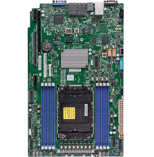 Super X13SEW-TF,4th Gen 1x LGA-4677,WIO,2x PCI5.0,VGA,2x10GB/X550,10xSATA310xNVMe,M.2,IPMI,DDR5(2TB)