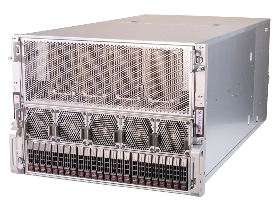 Super 821GE-TNHR,4th Gen 2xLGA-4677,8+2x PCIe5.0,Video,12xHS 2.5" NVMe,IPMI,D5(8TB),8U/4xR3000W