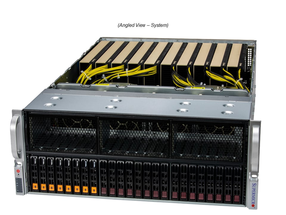 Super 421GE-TNRT,2xLGA-4677,13xPCIe5.0,Video,2x10GB,24x2.5" HS SATA3/NVMe,M.2,IPMI,D5(8TB),4U/R2700W