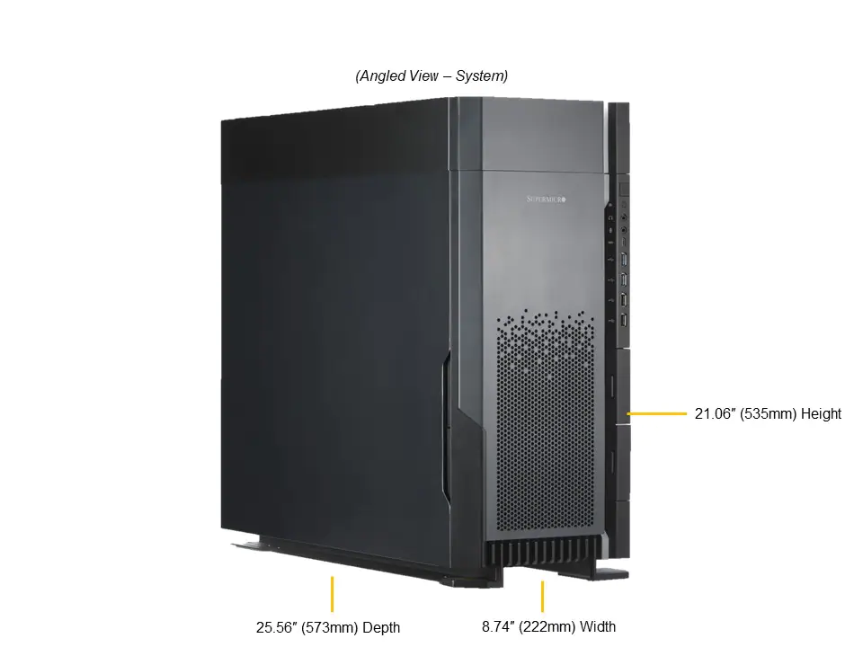 Super 751A-i, 2x LGA-4677, 6x PCIe 5.0,VGA,2x10GB,4xHS SATA/NVMe,2xM.2,IPMI,D5(2TB),Tower/5U,R2200W