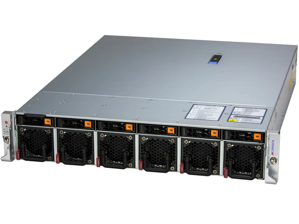 Super 221HE-TNR, 2x LGA-4677, 8x PCIe5.0, Video,2xAIOM Slot,6xHS 2.5" SATA/NVMe,IPMI,D5(8TB),2U/R2KW