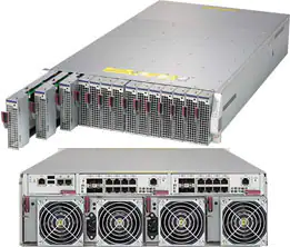 Super MBS-314E-310T,14xNodes/E-2300,CMM & Network Switch,2x2.5" NVMe,M.2,IPMI,D4/128G,3U,2x2200W PSU