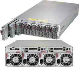 Super MBS-314E-6219M,28xNodes/E-2200,CMM & Network Switch,2x2.5" NVMe,M.2,IPMI,D4/64G,3U,4x2200W PS
