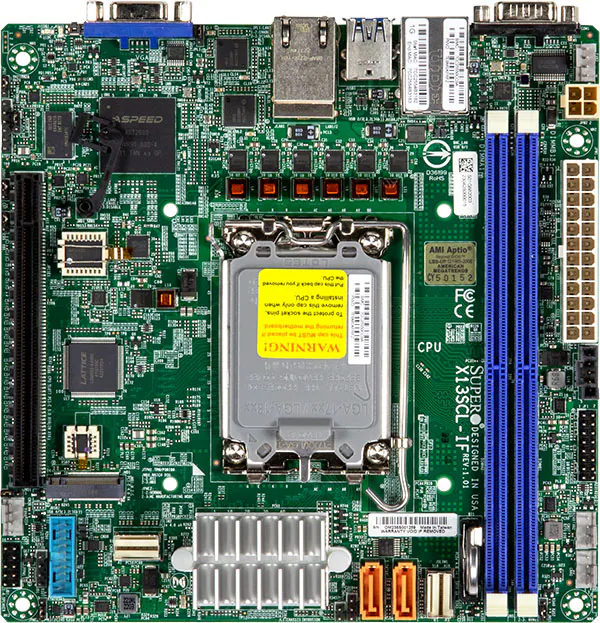 Supermicro X13SCL-iF, E-2400/LGA1700,2xPCIe 4&5,Video, 2xGB/i210, 6xSATA3+R, 2xM.2,TPM,IPMI,D5/64GB