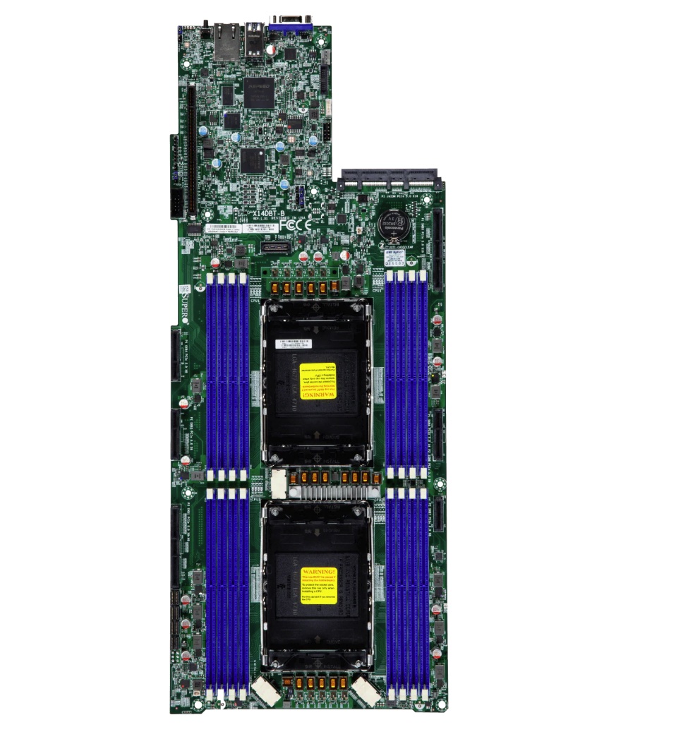 SMC SYS-222BT-DNR, 2x Nodes, Dual Socket E2 LGA-4710,1xAIOM,12xHS 2.5" SATA3/NVMe,M.2,IPMI,2U/R2200W
