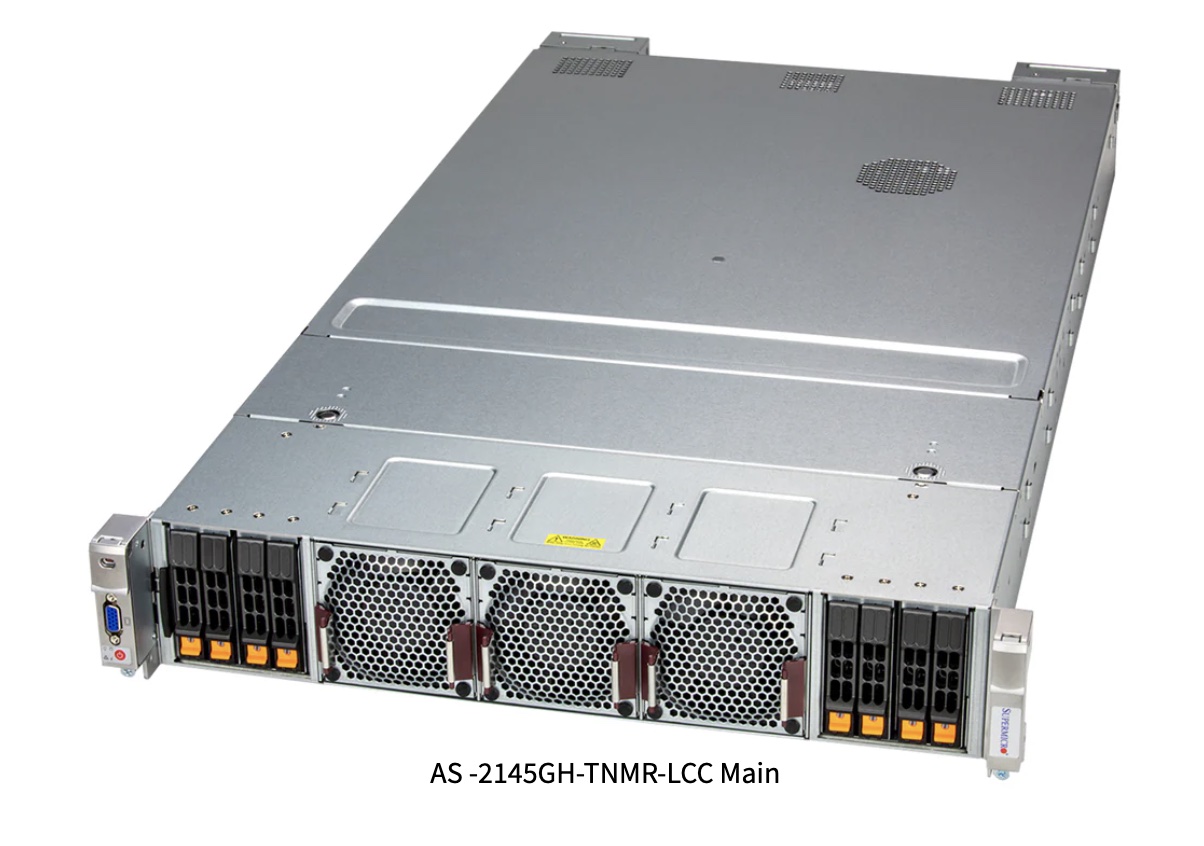 Super GPU A+ Server AS -2145GH-TNMR-LCC, 2U Liquid Cooled System with Quad AMD Instinct¿ MI300A