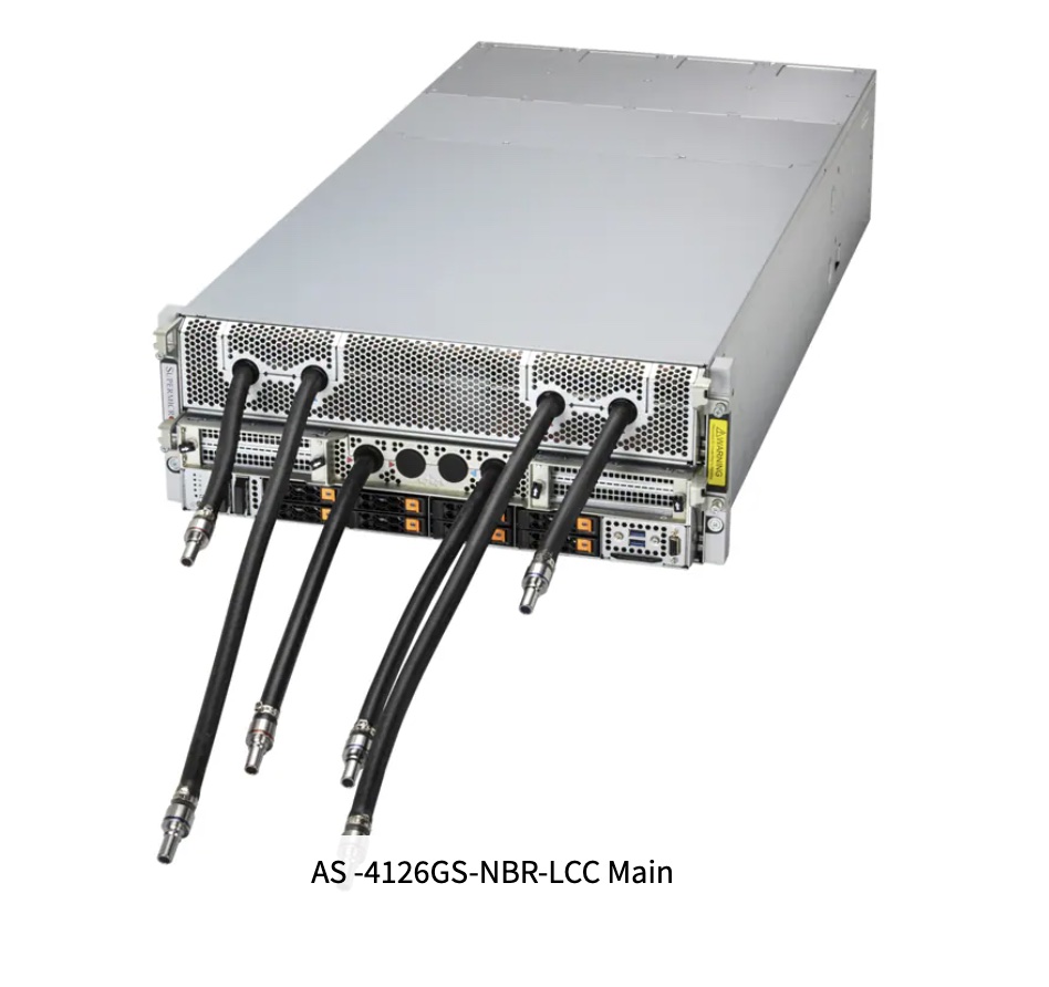 Super GPU A+ Server AS -4126GS-NBR-LCC, DP AMD 4U Liquid-Cooled System with NVIDIA HGX B200 8-GPU