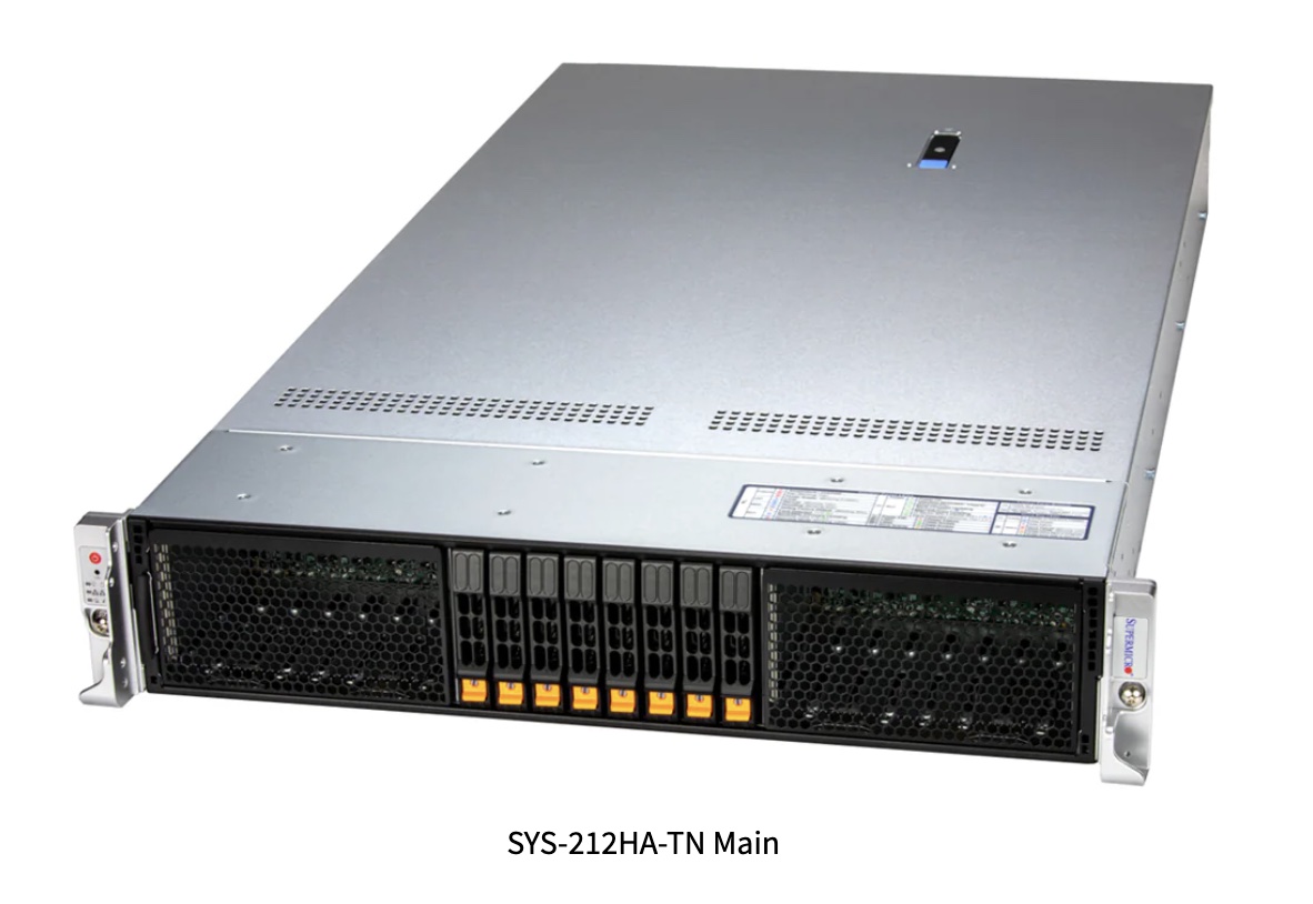 SuperServer Hyper SYS-212HA-TN, 2U UP Hyper supporting up to 24 hot-swap 2.5" NVMe/SAS/SATA bays