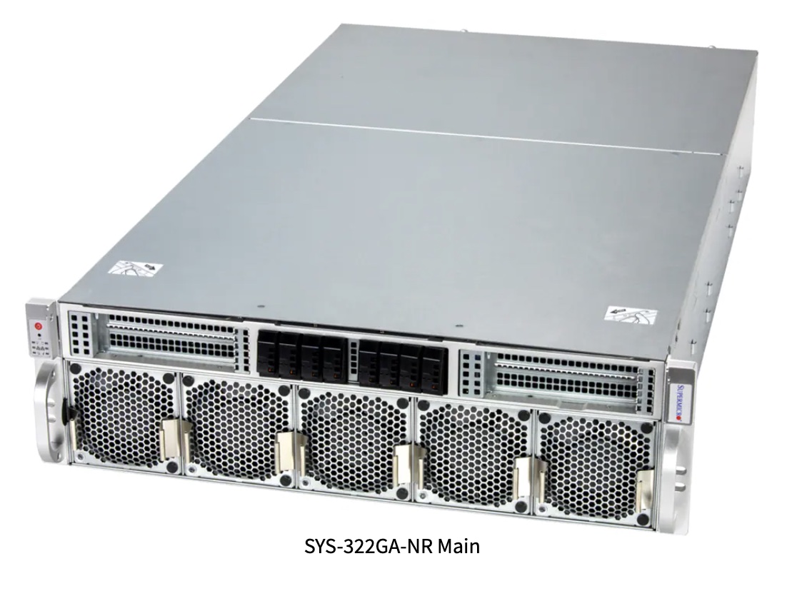 IoT SuperServer SYS-322GA-NR, 3U Intel DP Edge Data Center System with Up to 10 PCIe 5.0 x16 slots