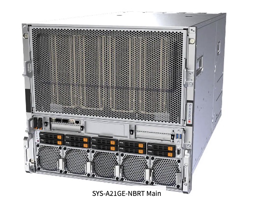 GPU SuperServer SYS-A21GE-NBRT, DP Intel 10U System with NVIDIA HGX B200 8-GPU