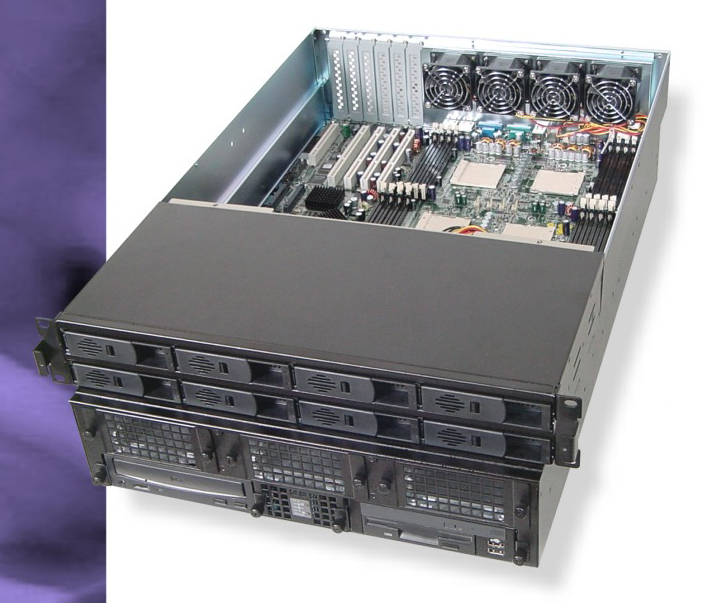 AIC RMC4Q2-T82-8SS, 4U RM, 8x HS SATA, 950W(3+1) P.S for Quad Opteron board