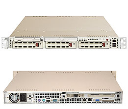 Super 6014H-i, E7520, 800Mhz, Video, 2x GB Lan, SATA+Raid, DDR(32GB), 1U/420W