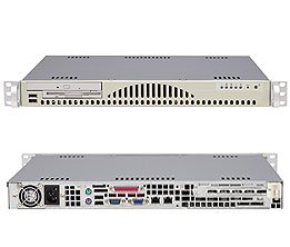 SuperServer 5014C-MR, LGA775, 800Mhz, Video, 2x GB Lan, SATA+Raid, CD/FDD Bays, DDR2(4GB), 1U, 260W