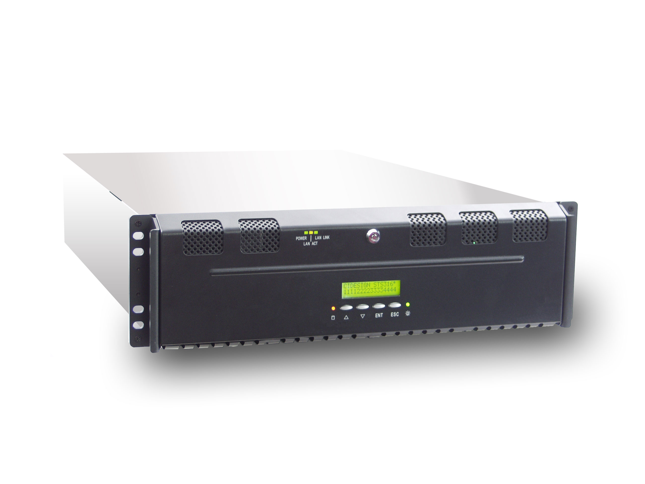 CiDesign STS316, 3U RM, 16x HS SATA to 2x CHs SCSI/U320, 650W(2+1) P.S, Raid Subsystem