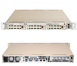 Super 1020A-8, Dual AMD/Dual-Core, Video, 2x GB Lan, 3x HS SCSI/U320, DDR(16GB), 1U RM, 420W