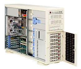 Super 4020A-8R, Dual AMD/Dual-Core, Video, 2x GB Lan, 6x HS SCSI/U320, DDR(16GB), 4U RM, 760W(2+1)